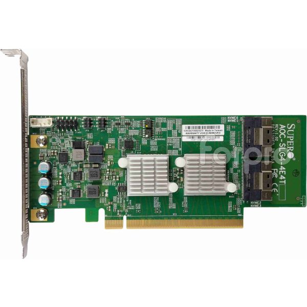 Super Micro AOC-SLG4-4E4T-O NVMe SSD Adapter Card PCIe 4.0 (AOC-SLG4-4E4T-O)
