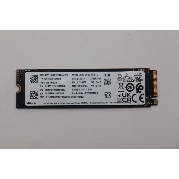 Lenovo SSD 1TB M.2 2280 PCIe 4x4 NVMe OPAL (5SS1D71685N) (5SS1D71685N)