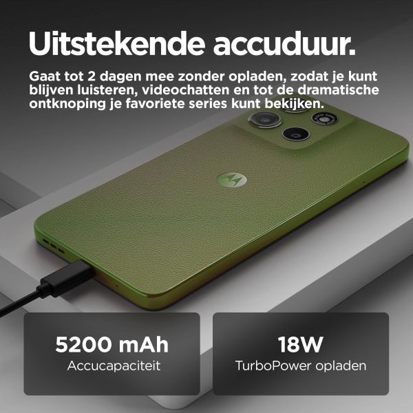 Motorola moto g15 17,1 cm (6.72") Dual SIM Android 15 4G USB Type-C 4 GB 128 GB 5200 mAh Groen (PB6E0005SE) Motorola moto g15 17,1 cm (6.72") Dual SIM Android 15 4G USB Type-C 4 GB 128 GB 5200 mAh Groen (PB6E0005SE)