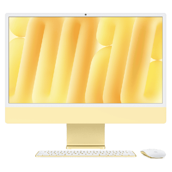 APPLE iMac Z1E3 59,62cm 23,5Zoll Standardglas M4 8C CPU/8C GPU/16C N.E. 16GB 256GB SSD Ohne Eth MM MaKey DE Gelb (Z1E3D/A) (Z1E3D/A)