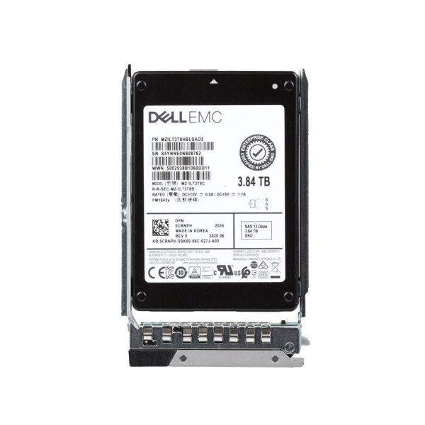 Dell G14 0CRNPH 3.84TB 1 DWPD SAS 12Gb/s 3D TLC 2.5in Refurbished SSD (0CRNPH-DELLG14-REF)