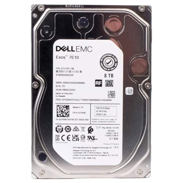 Dell 8TB 7.2K RPM SATA 6Gb/s 3.5" HDD (G13) (0J7W80_DELLG13_NB_13)