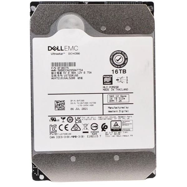 Dell 16TB 7.2K RPM SATA 6Gb/s 3.5" Hard Drive (0JWV1P_DELLG14_NB_6)