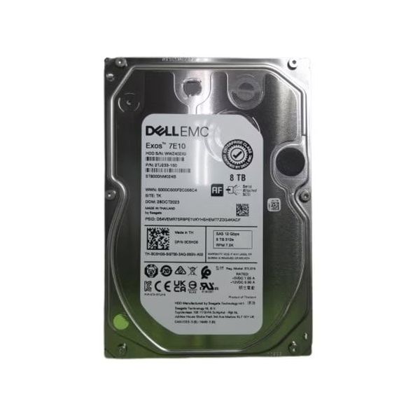 Dell G13 400-AHIW 8TB 7.2K RPM SAS 12Gb/s 512e 256MB 3.5in Recertified HDD (0M40TH_DELLG13_MR_31)
