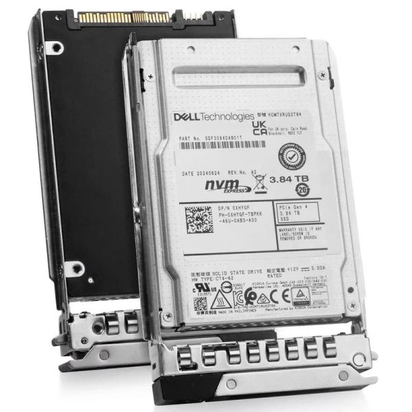 Dell G14 HK4T3 3.84TB 1 DWPD PCIe Gen 4.0 x4 8GB/s Read-Intensive 3D TLC U.2 NVMe 2.5in Solid State Drive (0XHYGF_DELLG14_NB_7)