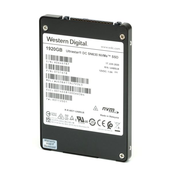 Western Digital SSD 1600GB WDC 2,5  Ultrastar SN630 WUS3CA116C7P3E3 intern (0TS1638)