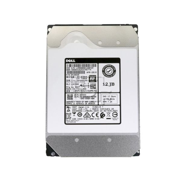 Dell Generation 15 HUH721212AL5200 12TB 7.2K RPM SAS 12Gb/s 512e 3.5in Hard Drive (HUH721212AL5200)