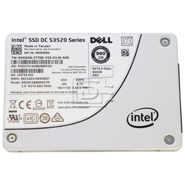Dell G13 0VXG5N SSDSC2BB960G7R 960GB SATA 6Gb/s Read Intensive MLC 2.5in Solid State Drive (SSDSC2BB960G7R-DELL-0VXG5N)