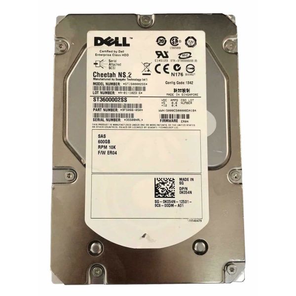 Dell ST3600002SS 600GB 10K RPM SAS 6Gb/s 3.5 Hard Drive (ST3600002SS)