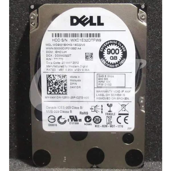 Dell WD9001BKHG 900GB 10K RPM SAS 6Gb/s 2.5 Hard Drive (WD9001BKHG-DELL)