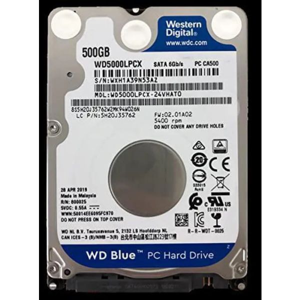 Western Digital Blue 500GB 2.5 inch SATA III Hard Drive (WD5000LPZX)