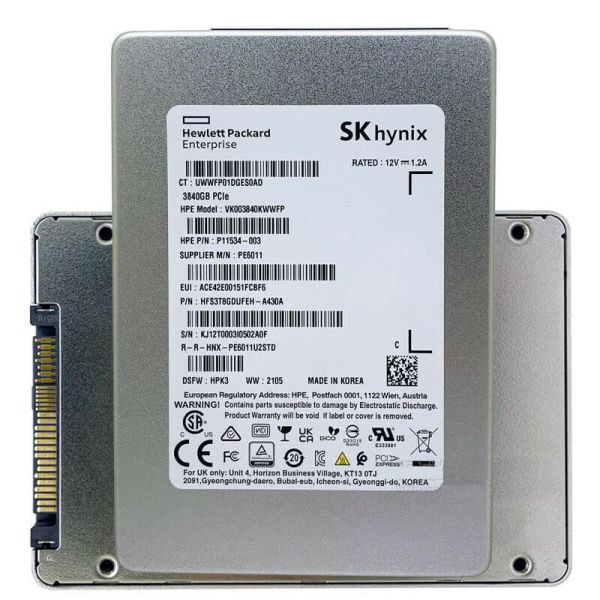 HP SK Hynix PE6011 3.84TB PCIe Gen 3.0 U.2 NVMe (HFS3T8GDUFEH-HP-P11534)