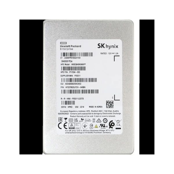 SK Hynix PE6011 3.84TB PCIe Gen 3.0 x4 U.2 NVMe (HFS3T8GDUFEH-HP-VK003840KWWFP)