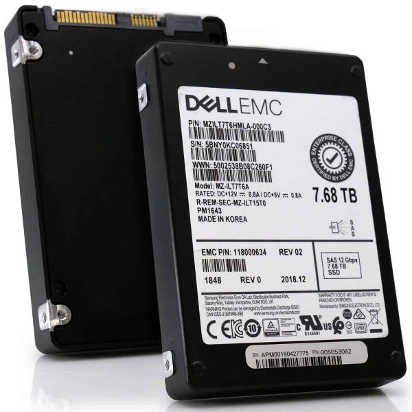 HP Generation 8 P37003-H21 7.68TB 1 DWPD SAS 12Gb/s 3D TLC 2.5in Recertified SSD (MZILT7T6HMLA-HP_HPG8_MR_4)