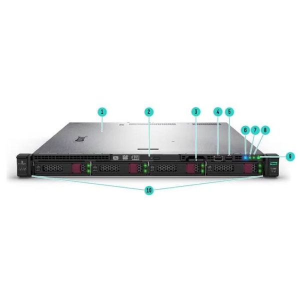 HPE P16696-B21 ProLiant DL325 Gen10 1U Barebones Server 16x DDR4 DIMM 8x 2.5 Bay 1x800W Refurbished (P16696-B21-NOCPU-REF)