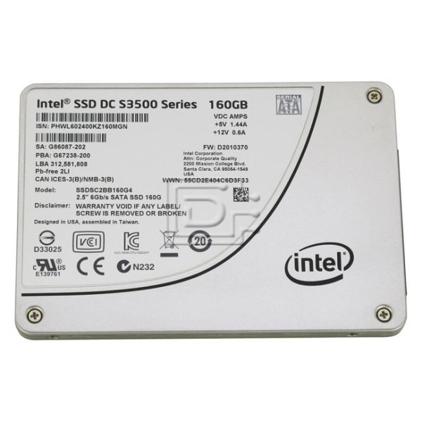 Intel DC S3500 SSDSC2BB160G4 160GB SATA 6Gb/s 2.5 Solid State Drive (SSDSC2BB160G4)