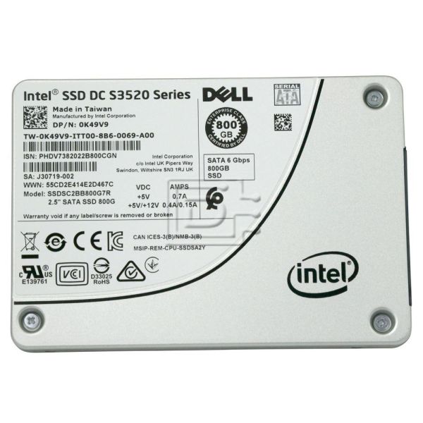 Intel DC S3520 SSDSC2BB800G701 800GB SATA 6Gb/s 2.5 Solid State Drive (SSDSC2BB800G701)