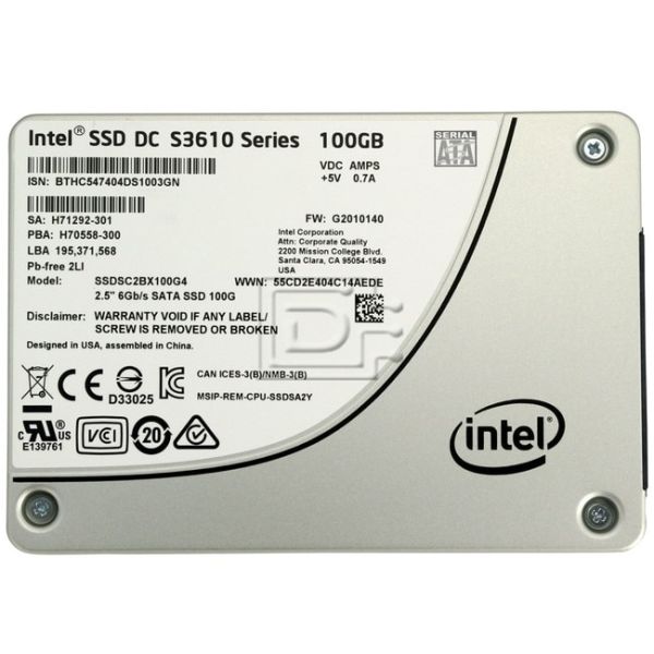 Intel DC S3610 100GB SSD SATA (SSDSC2BX100G401)