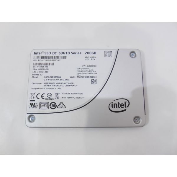 Intel DC S3610 SSDSC2BX200G401 200GB SATA 6Gb/s 2.5 Solid State Drive (SSDSC2BX200G401)