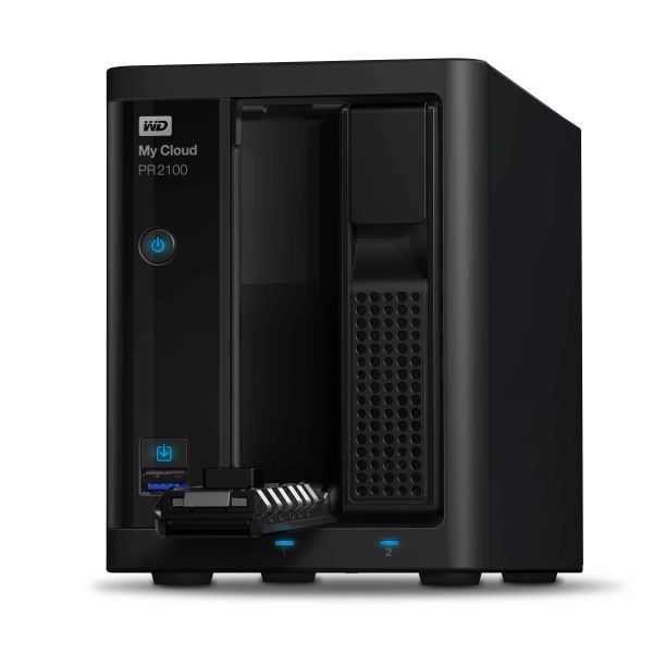 Western Digital My Cloud PR2100 3.5 Inch 2 bay My Cloud Pro series NAS, 8TB, Zwart (WDBBCL0080JBK-EESN)