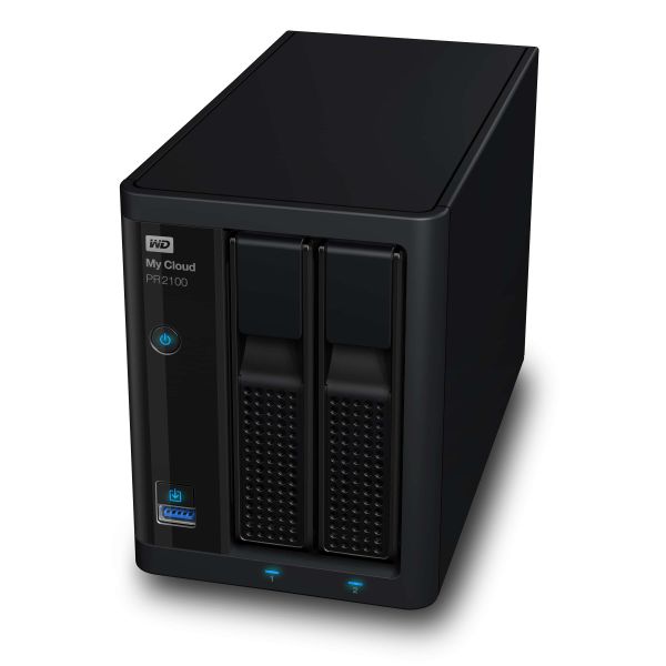 Western Digital My Cloud PR2100 3.5 Inch 2 bay My Cloud Pro series NAS, 8TB, Zwart (WDBBCL0080JBK-EESN)