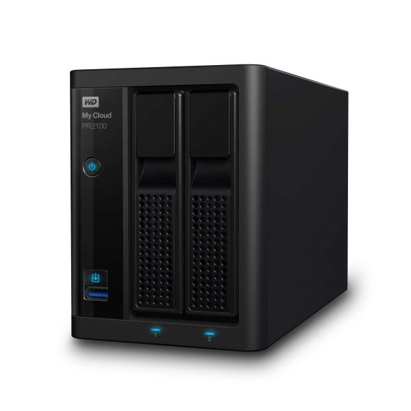 Western Digital My Cloud PR2100 3.5 Inch 2 bay My Cloud Pro series NAS, 8TB, Zwart (WDBBCL0080JBK-EESN)
