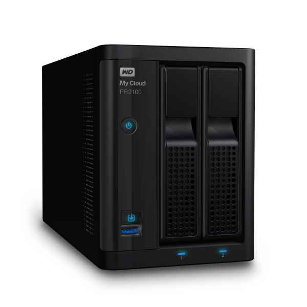 Western Digital My Cloud PR2100 3.5 Inch 2 bay My Cloud Pro series NAS, 8TB, Zwart (WDBBCL0080JBK-EESN)