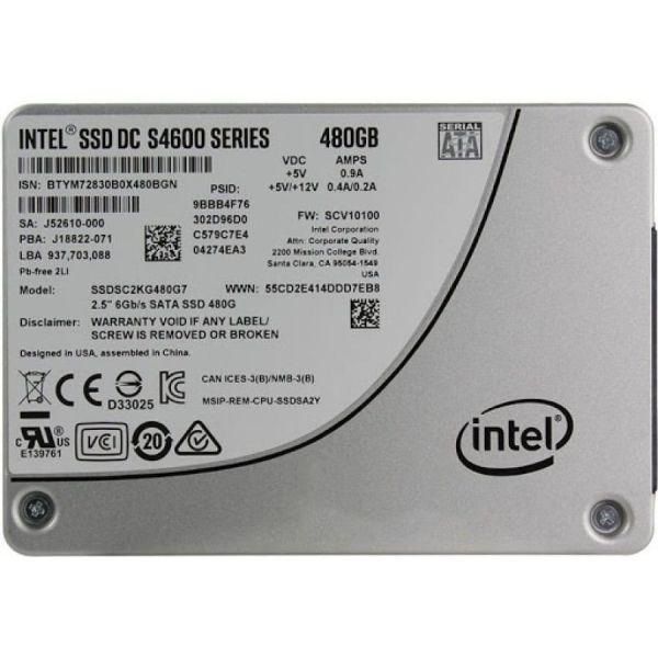 Intel DC S4600 SSDSC2KG480G701 480GB SATA 6Gb/s 2.5 Solid State Drive (SSDSC2KG480G701)