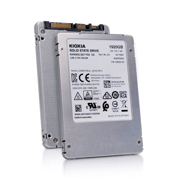 Kioxia Dell/Kioxia HK6-DC KHK6XLSE1T92 1.92TB SATA 6Gb/s 3D TLC 2.5in Refurbished SSD (KHK6XLSE1T92-K-DELL_NOTRAY-REF)
