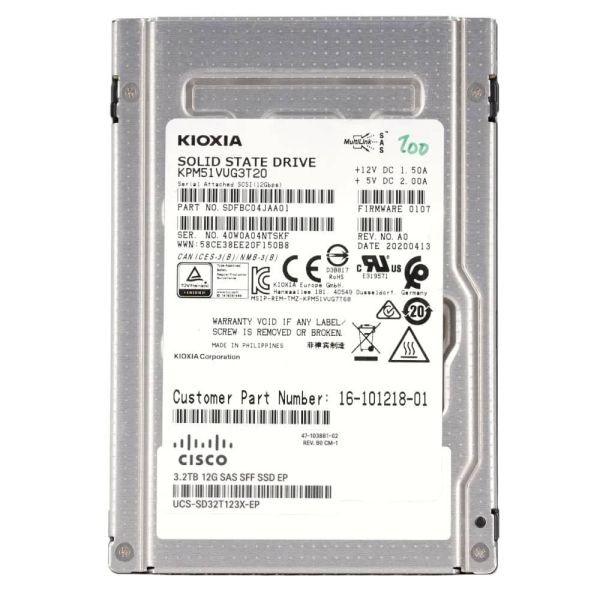 Kioxia PM5 3.2TB SAS 12Gb/s 2.5 (KPM51VUG3T20)