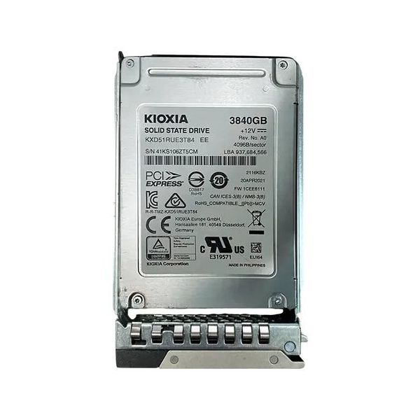 Kioxia XD5 KXD51RUE3T84 3.84TB PCIe Gen 3.0 x4 4GB/s 2.5 Read Intensive Solid State Drive (KXD51RUE3T84)