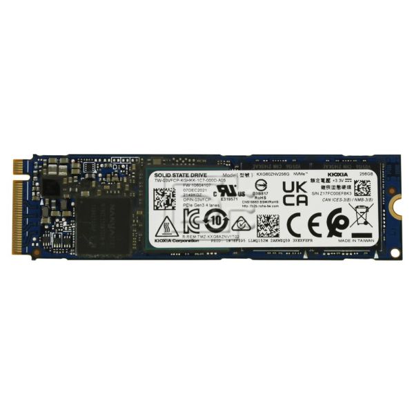 Kioxia XG6 KXG60ZNV256G 256GB 0.5 DWPD PCIe Gen 3.0 x4 4GB/s 3D TLC NVMe M.2 2280 SSD (KXG60ZNV256G)