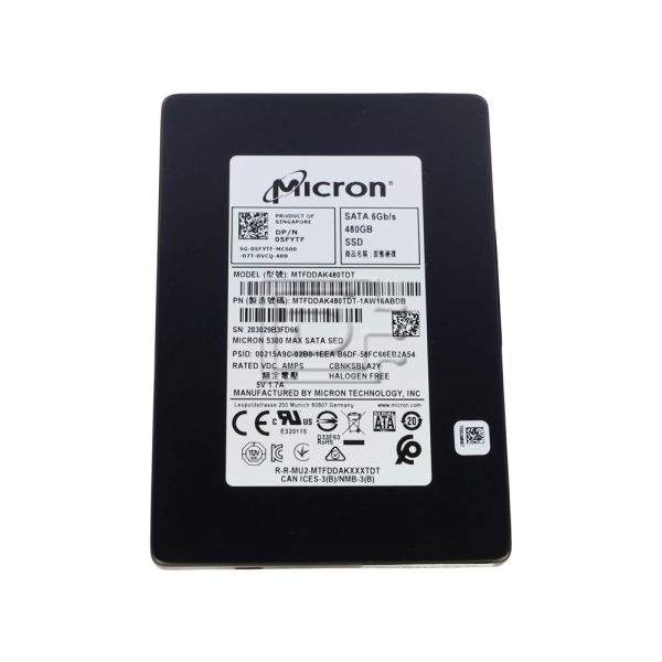 Micron HP/Micron 5100 MAX MTFDDAK480TCC 480GB 3D TLC SATA 6Gb/s 2.5 SSD (MTDFDDAK480TCC-REF)