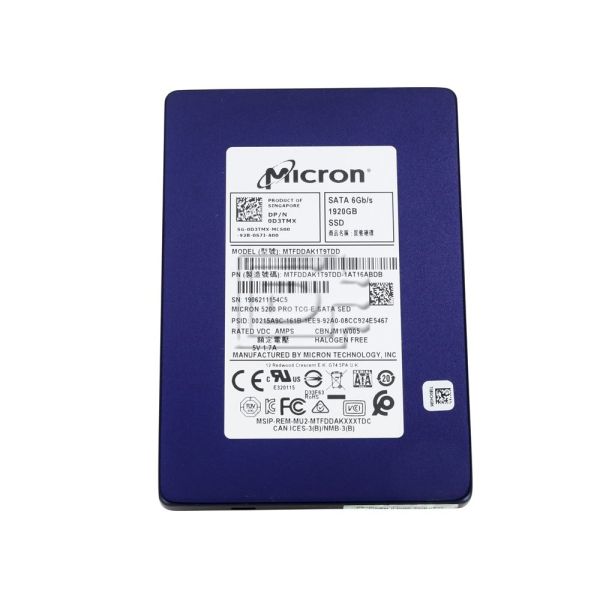 Micron 5200 Pro MTFDDAK1T9TDD 1.92TB SATA 6Gb/s 2.5in Solid State Drive (MTFDDAK1T9TDD)