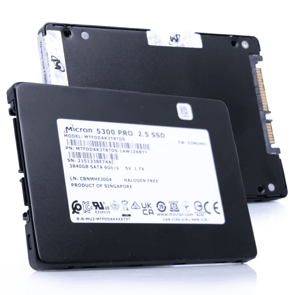 Micron 5300 PRO MTFDDAK3T8TDS 1AW1ZABYY 3.84TB 1.2 DWPD SATA 6Gb/s 3D TLC 2.5in Refurbished SSD (MTFDDAK3T8TDS-REF)