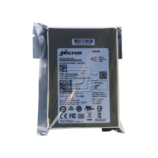 Micron S630DC MTFDJAL3T8MBT 3.84TB SAS 12Gb/s 2.5 Solid State Drive (MTFDJAL3T8MBT)
