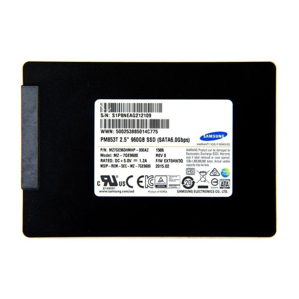 Samsung PM853T MZ-7GE9600 960GB SATA 6Gb/s 2.5 Solid State Drive (MZ7GE960HMHP-MZ7GE9600)
