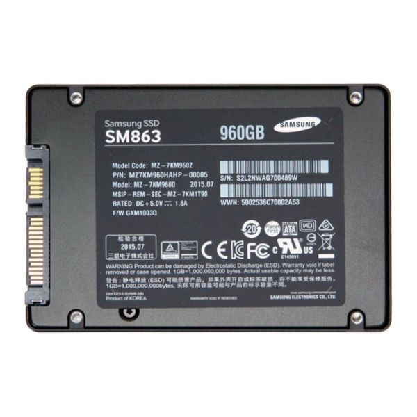 Samsung SM863 960GB SATA 2.5 (MZ7KM960HAHP-MZ7KM9600)