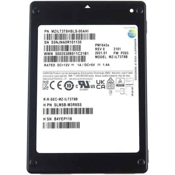 Samsung PM1633a MZILS3T8B 3.84TB SAS 12Gb/s TLC 2.5in Solid State Drive (MZILS3T8B)