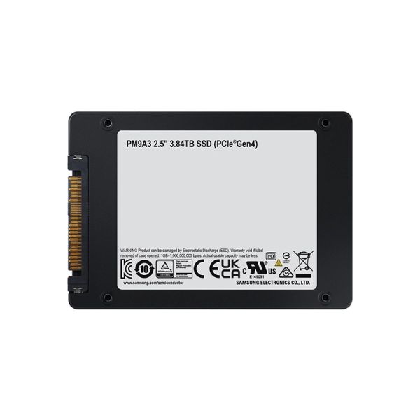 Samsung PM9A3 MZQL23T8HCJS 3.84TB PCIe Gen 4.0 x4 8GB/s 2.5 Solid State Drive (MZQL23T8HCJS)