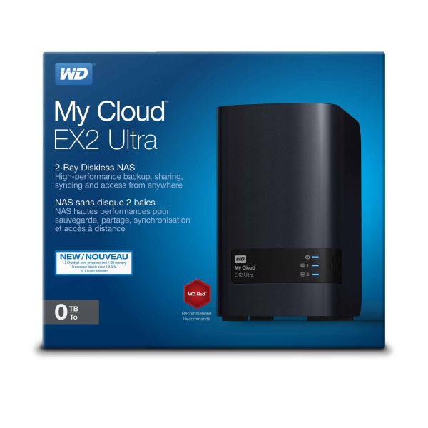 Western Digital My Cloud EX2 Ultra 3.5 Inch 2 bay My Cloud EX2 Ultra NAS, 0TB, Zwart (WDBVBZ0000NCH-EESN)