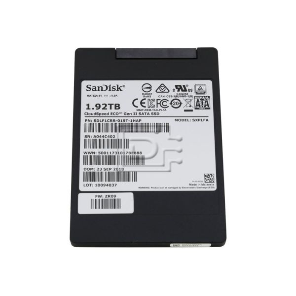 SanDisk CloudSpeed Eco Gen. II SDLF1CRR-019T-1HA1 1.92TB SATA 6Gb/s 2.5 SSD (SDLF1CRR-REF)