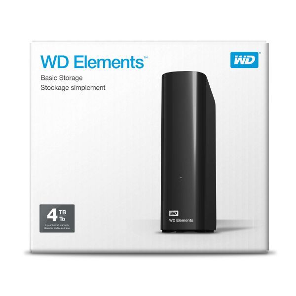Western Digital WD Elements Desktop 3.5 Inch Externe HDD, 4TB (WDBWLG0040HBK-EESN)