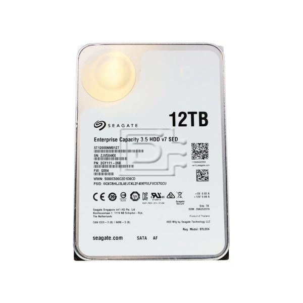 Seagate Enterprise Capacity v7 ST12000NM0127 12TB 7.2K RPM SATA 6Gb/s 512e SED 3.5in Hard Drive (ST12000NM0127)