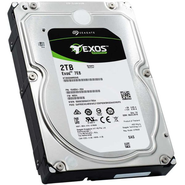 Seagate Exos 7E8 2TB SAS 12Gb/s 7.2K RPM 3.5 Hard Drive (ST2000NM0045)