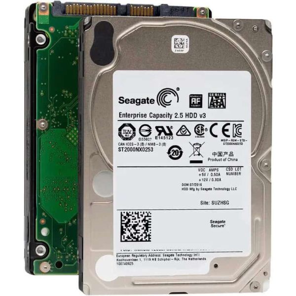 Seagate Exos 7E2000 ST2000NX0253 2TB 7.2K RPM SATA 6Gb/s 512e 128MB 2.5 Hard Drive (ST2000NX0253)
