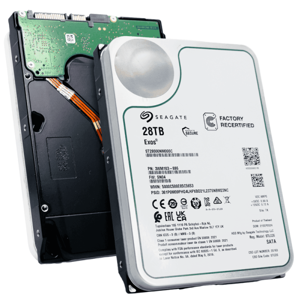 Seagate Exos 28TB 7.2K RPM SATA 3.5in Hard Drive (ST28000NM000C)