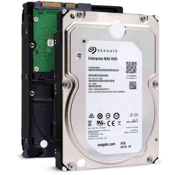 Seagate Enterprise NAS ST4000VN0001 4TB 7.2K RPM SATA 6Gb/s 512e 256MB 3.5 NAS Hard Drive (ST4000VN0001)
