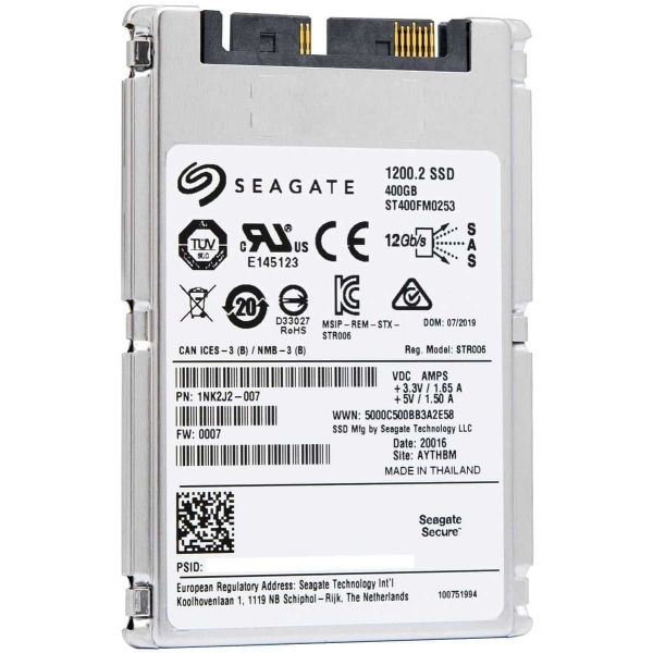 Seagate 1200.2 ST400FM0253 400GB SAS 12Gb/s 1.8 SED Solid State Drive (ST400FM0253)