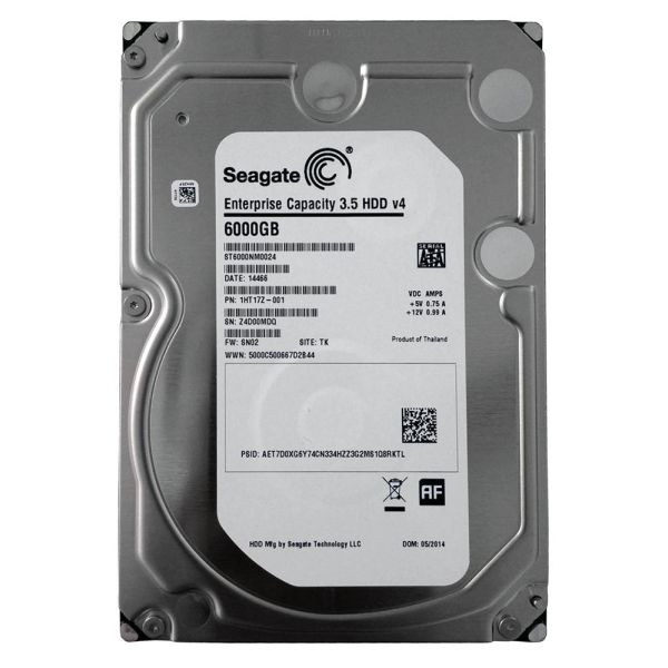 Seagate Enterprise Capacity ST6000NM0024 6TB 7.2K RPM SATA 6Gb/s 128MB 3.5 Hard Drive (ST6000NM0024)